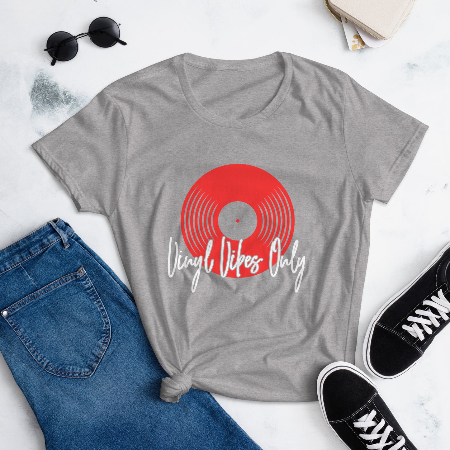 Vinyl Vibes Only Women's short sleeve t-shirt