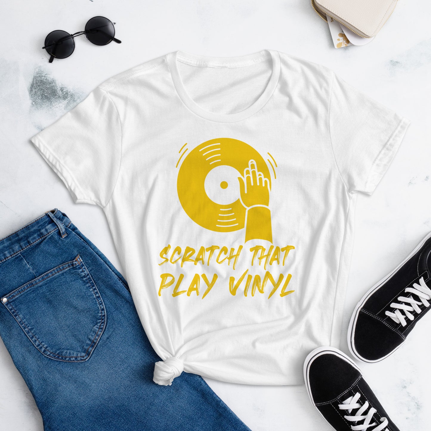 Scratch That Play Vinyl Women's short sleeve t-shirt